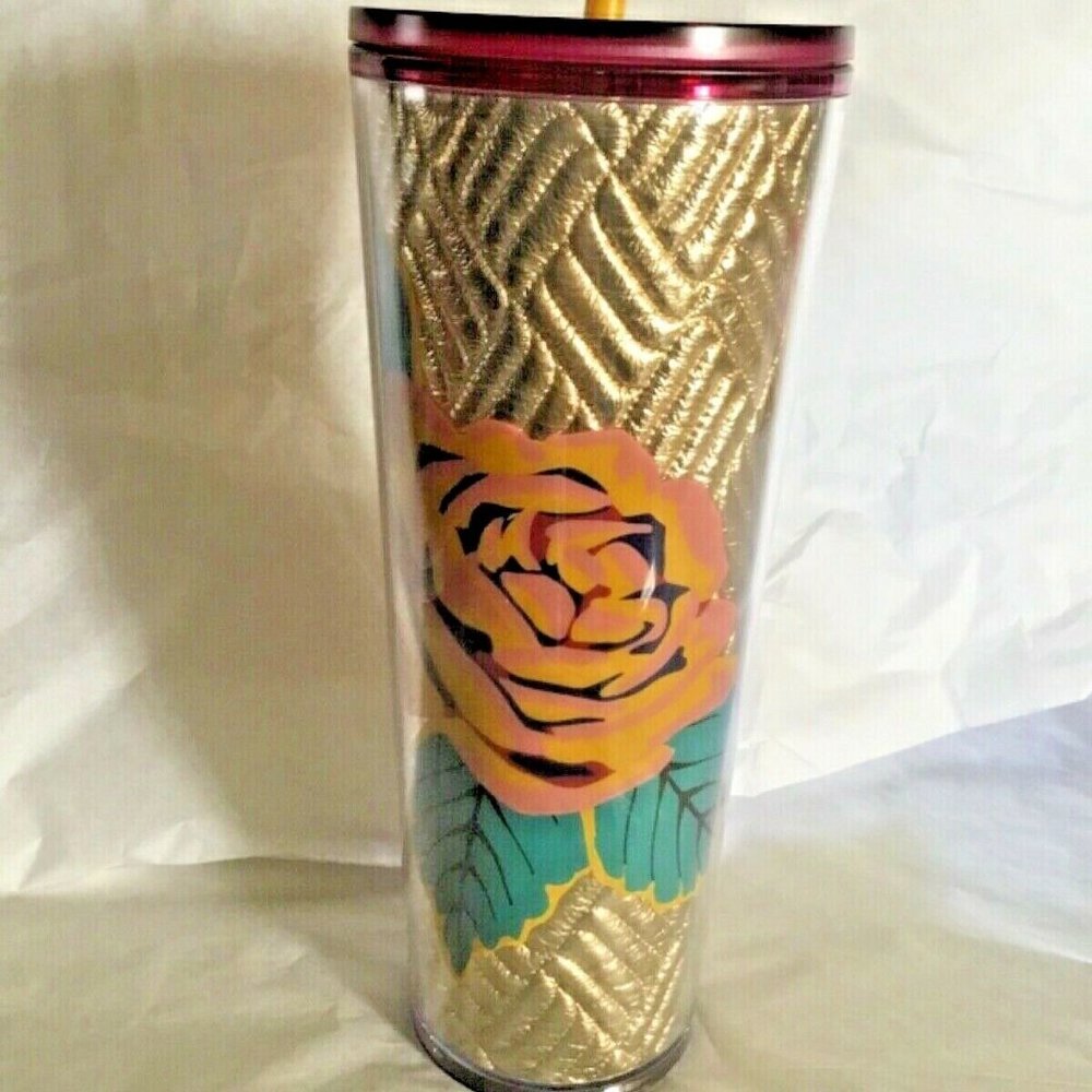 STARBUCKS GOLD Quilted Cup Venti NEW